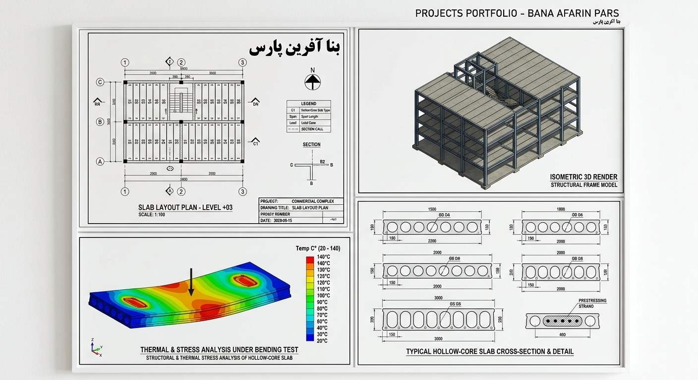 قطعات پیش‌ساخته هالوکور پیش‌تنیده